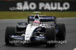 19.10.2007 Sao Paulo, Brazil,  Kazuki Nakajima (JPN), Williams F1 Team, FW29 - Formula 1 World Championship, Rd 17, Brazilian Grand Prix, Friday Practice