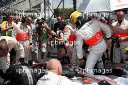 21.10.2007 Sao Paulo, Brazil,  Lewis Hamilton (GBR), McLaren Mercedes - Formula 1 World Championship, Rd 17, Brazilian Grand Prix, Sunday Pre-Race Grid