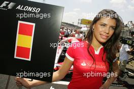 21.10.2007 Sao Paulo, Brazil,  Grid girl - Formula 1 World Championship, Rd 17, Brazilian Grand Prix, Sunday Grid Girl