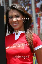 21.10.2007 Sao Paulo, Brazil,  Grid girl - Formula 1 World Championship, Rd 17, Brazilian Grand Prix, Sunday Grid Girl