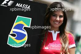 21.10.2007 Sao Paulo, Brazil,  Grid girl - Formula 1 World Championship, Rd 17, Brazilian Grand Prix, Sunday Grid Girl