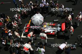 21.10.2007 Sao Paulo, Brazil,  Lewis Hamilton (GBR), McLaren Mercedes - Formula 1 World Championship, Rd 17, Brazilian Grand Prix, Sunday Pre-Race Grid