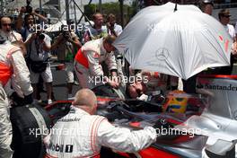 21.10.2007 Sao Paulo, Brazil,  Lewis Hamilton (GBR), McLaren Mercedes - Formula 1 World Championship, Rd 17, Brazilian Grand Prix, Sunday Pre-Race Grid