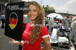 21.10.2007 Sao Paulo, Brazil,  Grid girl - Formula 1 World Championship, Rd 17, Brazilian Grand Prix, Sunday Grid Girl