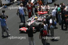 21.10.2007 Sao Paulo, Brazil,  Lewis Hamilton (GBR), McLaren Mercedes - Formula 1 World Championship, Rd 17, Brazilian Grand Prix, Sunday Pre-Race Grid