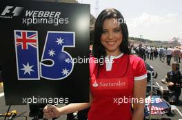 21.10.2007 Sao Paulo, Brazil,  Grid girl - Formula 1 World Championship, Rd 17, Brazilian Grand Prix, Sunday Grid Girl