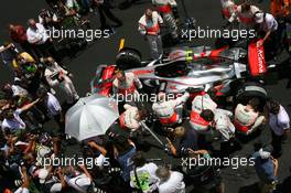 21.10.2007 Sao Paulo, Brazil,  Lewis Hamilton (GBR), McLaren Mercedes - Formula 1 World Championship, Rd 17, Brazilian Grand Prix, Sunday Pre-Race Grid