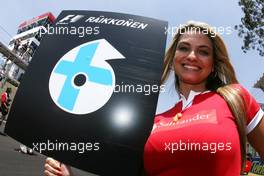 21.10.2007 Sao Paulo, Brazil,  Grid girl - Formula 1 World Championship, Rd 17, Brazilian Grand Prix, Sunday Grid Girl