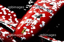 21.10.2007 Sao Paulo, Brazil,  Scuderia Ferrari, F2007, covered in glitter - Formula 1 World Championship, Rd 17, Brazilian Grand Prix, Sunday Podium