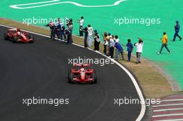 21.10.2007 Sao Paulo, Brazil,  Kimi Raikkonen (FIN), Räikkönen, Scuderia Ferrari, Felipe Massa (BRA), Scuderia Ferrari - Formula 1 World Championship, Rd 17, Brazilian Grand Prix, Sunday Podium