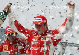 21.10.2007 Sao Paulo, Brazil,  Kimi Raikkonen (FIN), Räikkönen, Scuderia Ferrari - Formula 1 World Championship, Rd 17, Brazilian Grand Prix, Sunday Podium