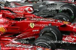 21.10.2007 Sao Paulo, Brazil,  Park Ferme, Feature - Formula 1 World Championship, Rd 17, Brazilian Grand Prix, Sunday Podium