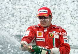 21.10.2007 Sao Paulo, Brazil,  Kimi Raikkonen (FIN), Räikkönen, Scuderia Ferrari - Formula 1 World Championship, Rd 17, Brazilian Grand Prix, Sunday Podium