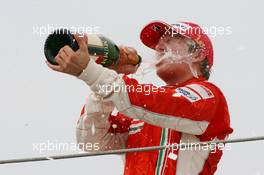 21.10.2007 Sao Paulo, Brazil,  Kimi Raikkonen (FIN), Räikkönen, Scuderia Ferrari, F2007 - Formula 1 World Championship, Rd 17, Brazilian Grand Prix, Sunday Podium