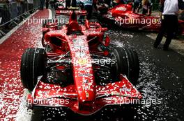 21.10.2007 Sao Paulo, Brazil,  Scuderia Ferrari, F2007, covered in glitter - Formula 1 World Championship, Rd 17, Brazilian Grand Prix, Sunday Podium