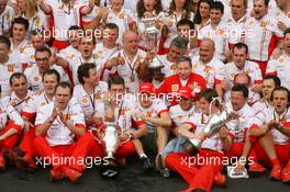 21.10.2007 Sao Paulo, Brazil,  Scuderia Ferrari team celebration - Formula 1 World Championship, Rd 17, Brazilian Grand Prix, Sunday Podium