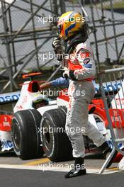 21.10.2007 Sao Paulo, Brazil,  Lewis Hamilton (GBR), McLaren Mercedes - Formula 1 World Championship, Rd 17, Brazilian Grand Prix, Sunday Podium