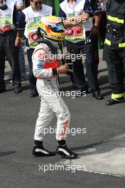 21.10.2007 Sao Paulo, Brazil,  Lewis Hamilton (GBR), McLaren Mercedes - Formula 1 World Championship, Rd 17, Brazilian Grand Prix, Sunday Podium