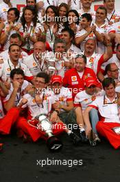 21.10.2007 Sao Paulo, Brazil,  Kimi Raikkonen (FIN), Räikkönen, Scuderia Ferrari, Felipe Massa (BRA), Scuderia Ferrari, Jean Todt (FRA), Scuderia Ferrari, Ferrari CEO, Chris Dyer (AUS), race engineer - Formula 1 World Championship, Rd 17, Brazilian Grand Prix, Sunday Podium