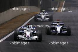 Nick Heidfeld (GER), BMW Sauber F1 Team , Nico Rosberg (GER), WilliamsF1 Team, Robert Kubica (POL),  BMW Sauber F1 Team  - Formula 1 World Championship, Rd 17, Brazilian Grand Prix, Sunday Race