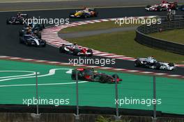 21.10.2007 Sao Paulo, Brazil,  Lewis Hamilton (GBR), McLaren Mercedes drievs off the circuit - Formula 1 World Championship, Rd 17, Brazilian Grand Prix, Sunday Race