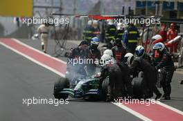 21.10.2007 Sao Paulo, Brazil,  Rubens Barrichello (BRA), Honda Racing F1 Team, RA107 retires from the race - Formula 1 World Championship, Rd 17, Brazilian Grand Prix, Sunday Race