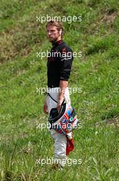 21.10.2007 Sao Paulo, Brazil,  Jenson Button (GBR), Honda Racing F1 Team after retiring from the race - Formula 1 World Championship, Rd 17, Brazilian Grand Prix, Sunday Race