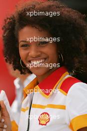 20.10.2007 Sao Paulo, Brazil,  A girl in the paddock - Formula 1 World Championship, Rd 17, Brazilian Grand Prix, Saturday