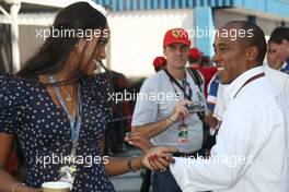 20.10.2007 Sao Paulo, Brazil,  Anthony Hamilton (GBR), Father of Lewis Hamilton and Naomi Campbell (GBR), Supermodel - Formula 1 World Championship, Rd 17, Brazilian Grand Prix, Saturday