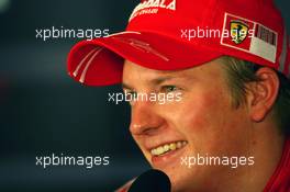 21.10.2007 Sao Paulo, Brazil,  2007 World Champion, Kimi Raikkonen (FIN), Räikkönen, Scuderia Ferrari - Formula 1 World Championship, Rd 17, Brazilian Grand Prix, Sunday Press Conference