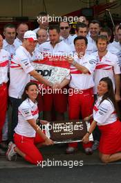 21.10.2007 Sao Paulo, Brazil,  Ralf Schumacher (GER), Toyota Racing, Jarno Trulli (ITA), Toyota Racing - Formula 1 World Championship, Rd 17, Brazilian Grand Prix, Sunday