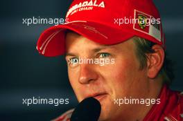 21.10.2007 Sao Paulo, Brazil,  2007 World Champion, Kimi Raikkonen (FIN), Räikkönen, Scuderia Ferrari - Formula 1 World Championship, Rd 17, Brazilian Grand Prix, Sunday Press Conference