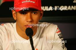 18.10.2007 Sao Paulo, Brazil,  Lewis Hamilton (GBR), McLaren Mercedes - Formula 1 World Championship, Rd 17, Brazilian Grand Prix, Thursday Press Conference