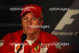 18.10.2007 Sao Paulo, Brazil,  Kimi Raikkonen (FIN), Räikkönen, Scuderia Ferrari - Formula 1 World Championship, Rd 17, Brazilian Grand Prix, Thursday Press Conference