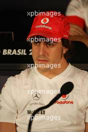 18.10.2007 Sao Paulo, Brazil,  Fernando Alonso (ESP), McLaren Mercedes - Formula 1 World Championship, Rd 17, Brazilian Grand Prix, Thursday Press Conference