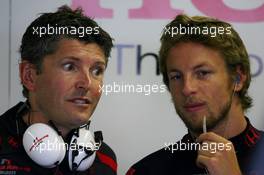 08.06.2007 Montreal, Canada,  Nick Fry (GBR), Honda Racing F1 Team, Chief Executive Officer and Jenson Button (GBR), Honda Racing F1 Team - Formula 1 World Championship, Rd 6, Canadian Grand Prix, Friday