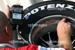 08.06.2007 Montreal, Canada,  Bridgestone technician - Formula 1 World Championship, Rd 6, Canadian Grand Prix, Friday