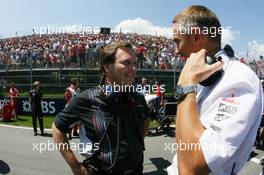 10.06.2007 Montreal, Canada,  Martin Whitmarsh (GBR), McLaren, Chief Executive Officer and Christian Horner (GBR), Red Bull Racing, Sporting Director - Formula 1 World Championship, Rd 6, Canadian Grand Prix, Sunday Pre-Race Grid