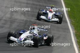 10.06.2007 Montreal, Canada,  Nick Heidfeld (GER), BMW Sauber F1 Team, F1.07, Robert Kubica (POL), BMW Sauber F1 Team, F1.07 - Formula 1 World Championship, Rd 6, Canadian Grand Prix, Sunday Race