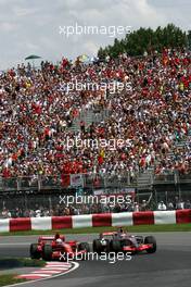10.06.2007 Montreal, Canada,  Fernando Alonso (ESP), McLaren Mercedes, Felipe Massa (BRA), Scuderia Ferrari - Formula 1 World Championship, Rd 6, Canadian Grand Prix, Sunday Race