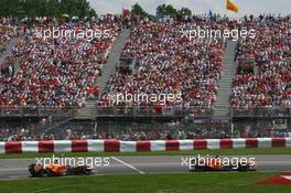 10.06.2007 Montreal, Canada,  Adrian Sutil (GER), Spyker F1 Team, F8-VII and Christijan Albers (NED), Spyker F1 Team, F8-VII - Formula 1 World Championship, Rd 6, Canadian Grand Prix, Sunday Race