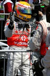 09.06.2007 Montreal, Canada,  Pole Position, Lewis Hamilton (GBR), McLaren Mercedes, MP4-22 - Formula 1 World Championship, Rd 6, Canadian Grand Prix, Saturday Qualifying