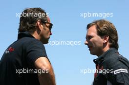 10.06.2007 Montreal, Canada,  Gerhard Berger (AUT), Scuderia Toro Rosso, 50% Team Co Owner, Christian Horner (GBR), Red Bull Racing, Sporting Director - Formula 1 World Championship, Rd 6, Canadian Grand Prix, Sunday