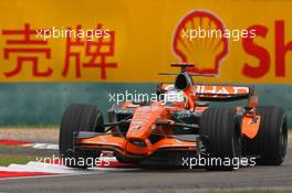 05.10.2007 Shanghai, China,  Adrian Sutil (GER), Spyker F1 Team, F8-VII-B - Formula 1 World Championship, Rd 16, Chinese Grand Prix, Friday Practice