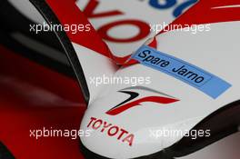 05.10.2007 Shanghai, China,  Jarno Trulli (ITA), Toyota Racing, spare nose - Formula 1 World Championship, Rd 16, Chinese Grand Prix, Friday Practice