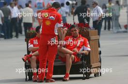 05.10.2007 Shanghai, China,  Scuderia Ferrari, team members in the paddock - Formula 1 World Championship, Rd 16, Chinese Grand Prix, Friday