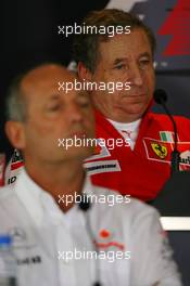 05.10.2007 Shanghai, China,  Jean Todt (FRA), Scuderia Ferrari, Ferrari CEO and Ron Dennis (GBR), McLaren, Team Principal, Chairman - Formula 1 World Championship, Rd 16, Chinese Grand Prix, Friday Press Conference