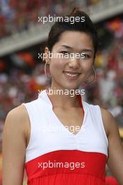 07.10.2007 Shanghai, China,  Grid girl - Formula 1 World Championship, Rd 16, Chinese Grand Prix, Sunday Grid Girl