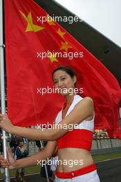 07.10.2007 Shanghai, China,  Grid girl - Formula 1 World Championship, Rd 16, Chinese Grand Prix, Sunday Grid Girl