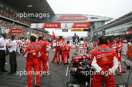 07.10.2007 Shanghai, China,  The grid, Kimi Raikkonen (FIN), Räikkönen, Scuderia Ferrari  - Formula 1 World Championship, Rd 16, Chinese Grand Prix, Sunday Pre-Race Grid